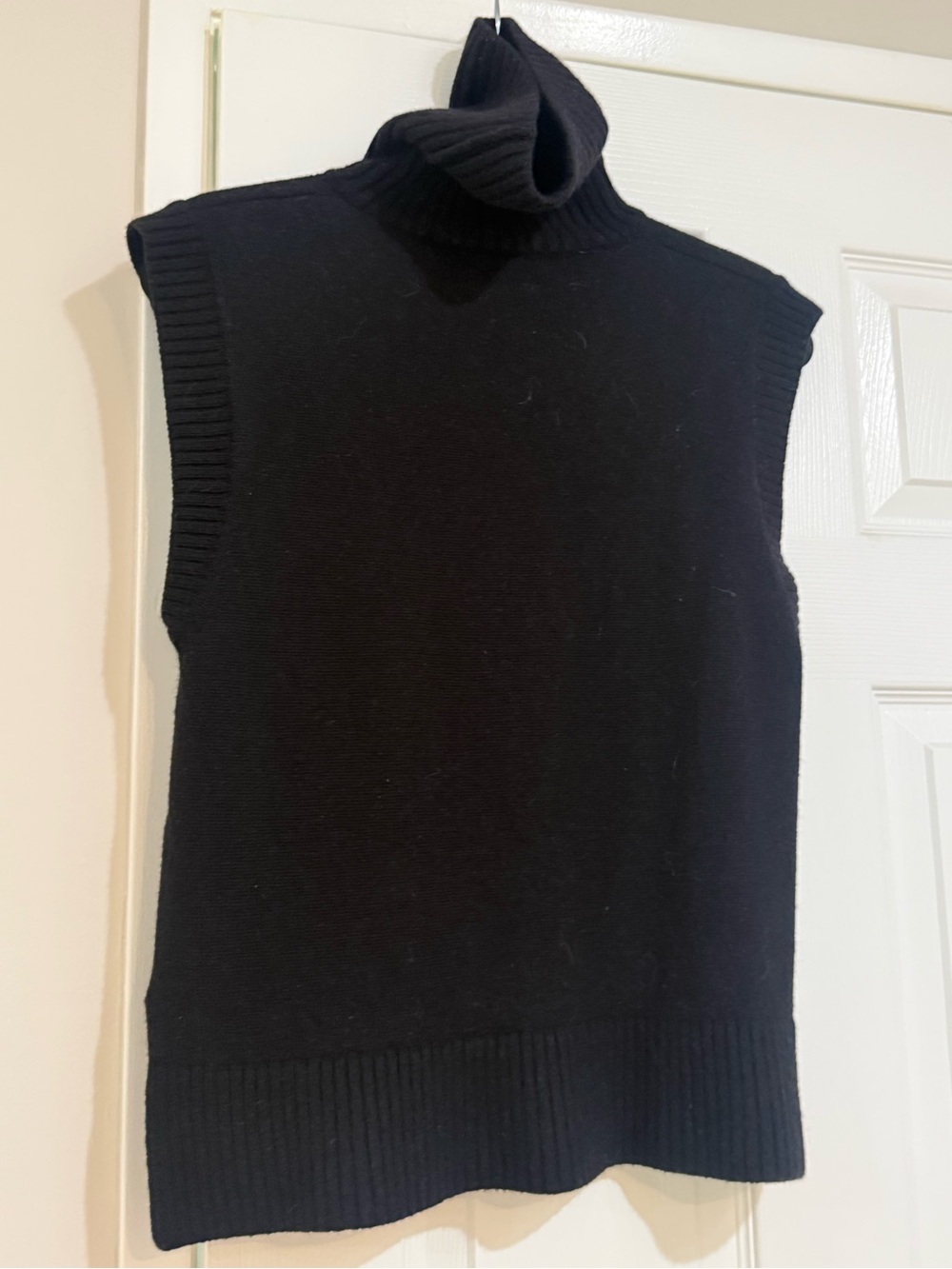 Babaton Black Sleeveless Turtleneck Sweater Vest